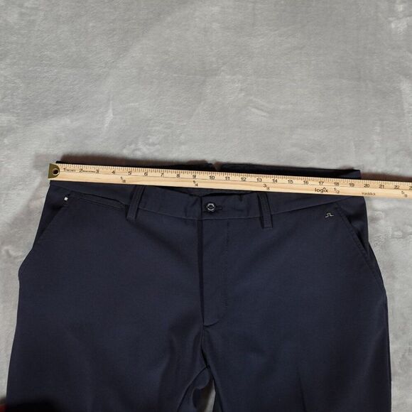 J Lindeberg M Elliot Bonded Micro Stretch Pants Mens 38x29 (Altered) Golf Navy - Picture 9 of 12